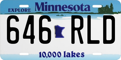 MN license plate 646RLD