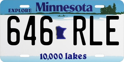 MN license plate 646RLE