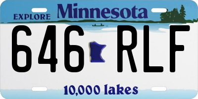 MN license plate 646RLF