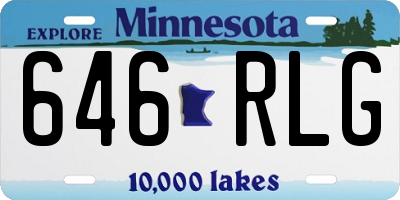 MN license plate 646RLG