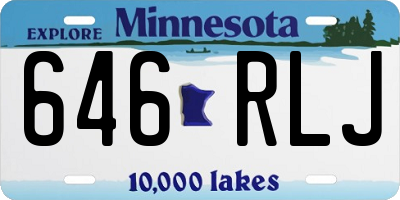 MN license plate 646RLJ