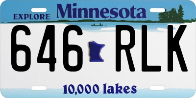 MN license plate 646RLK