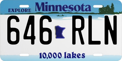 MN license plate 646RLN