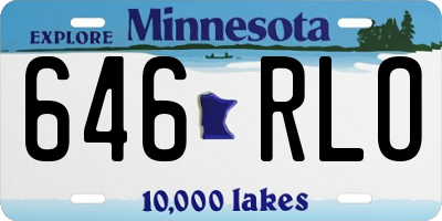 MN license plate 646RLO