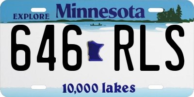 MN license plate 646RLS