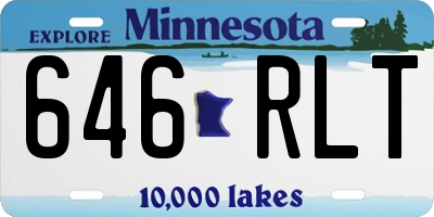 MN license plate 646RLT