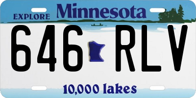 MN license plate 646RLV