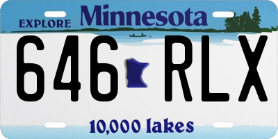 MN license plate 646RLX
