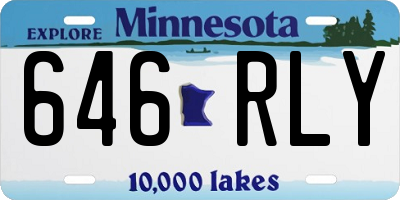 MN license plate 646RLY