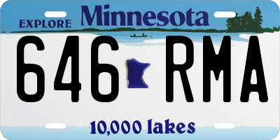 MN license plate 646RMA