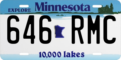 MN license plate 646RMC
