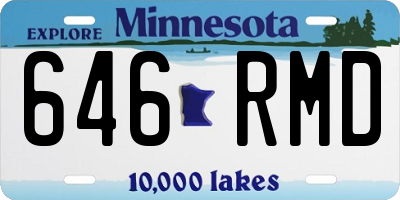MN license plate 646RMD