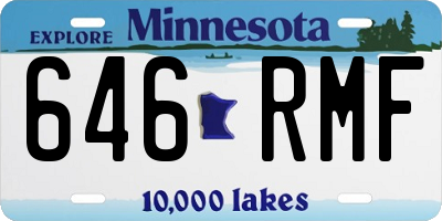 MN license plate 646RMF