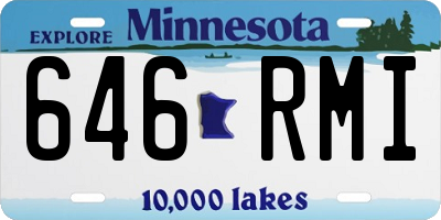 MN license plate 646RMI