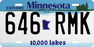 MN license plate 646RMK