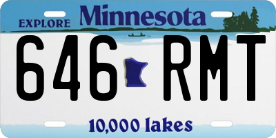 MN license plate 646RMT