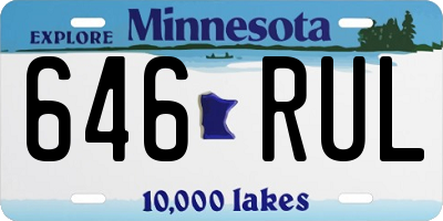 MN license plate 646RUL