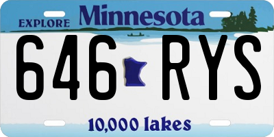 MN license plate 646RYS