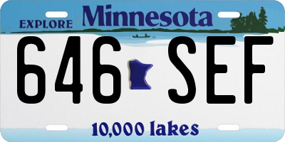 MN license plate 646SEF