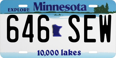MN license plate 646SEW
