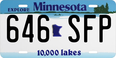 MN license plate 646SFP