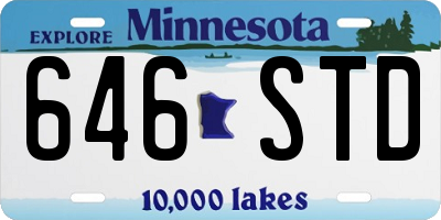 MN license plate 646STD