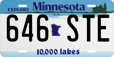 MN license plate 646STE