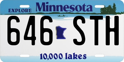MN license plate 646STH