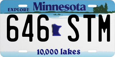 MN license plate 646STM