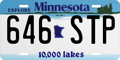 MN license plate 646STP