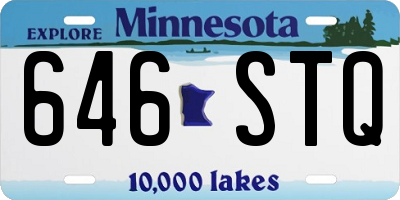 MN license plate 646STQ