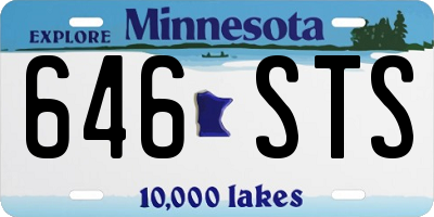 MN license plate 646STS