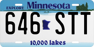 MN license plate 646STT