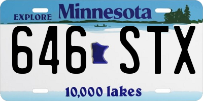 MN license plate 646STX
