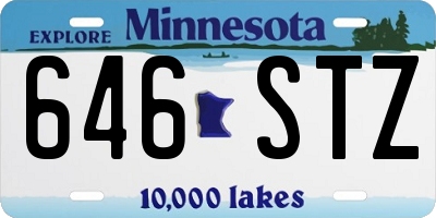 MN license plate 646STZ