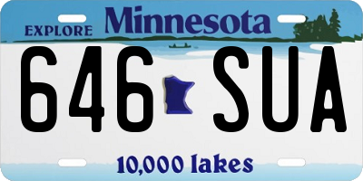 MN license plate 646SUA