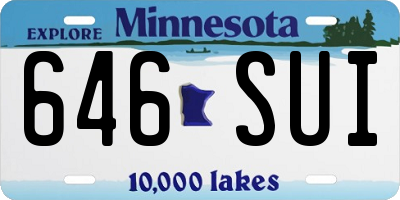MN license plate 646SUI