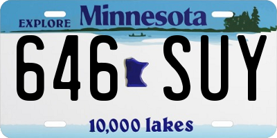 MN license plate 646SUY