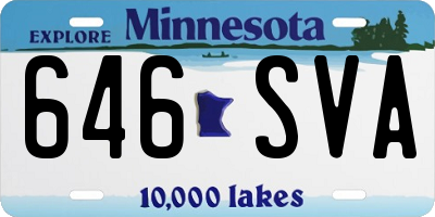 MN license plate 646SVA