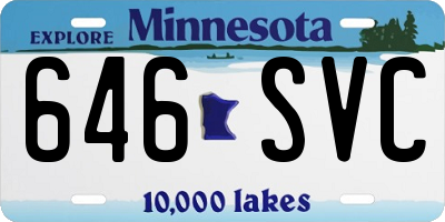 MN license plate 646SVC