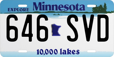 MN license plate 646SVD