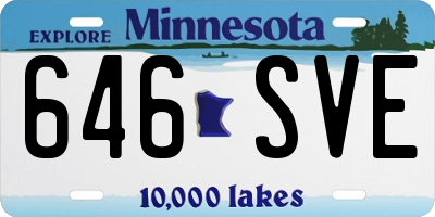 MN license plate 646SVE