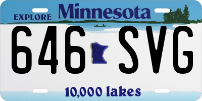 MN license plate 646SVG