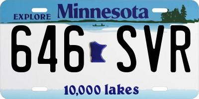 MN license plate 646SVR