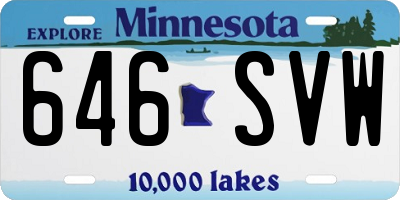 MN license plate 646SVW