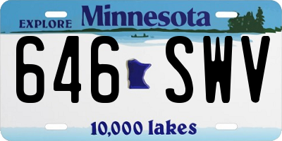 MN license plate 646SWV
