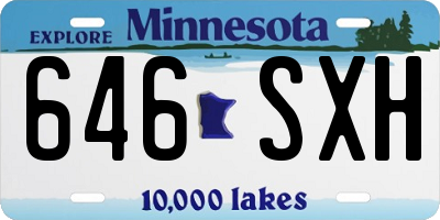 MN license plate 646SXH