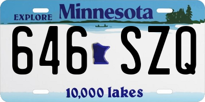 MN license plate 646SZQ