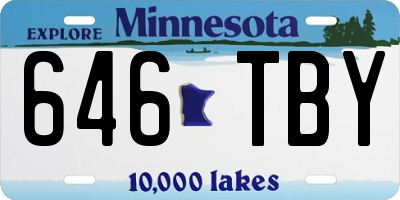 MN license plate 646TBY