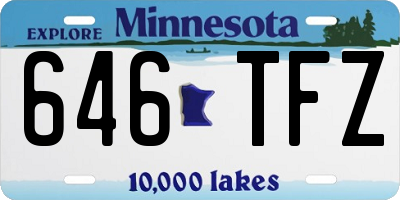 MN license plate 646TFZ